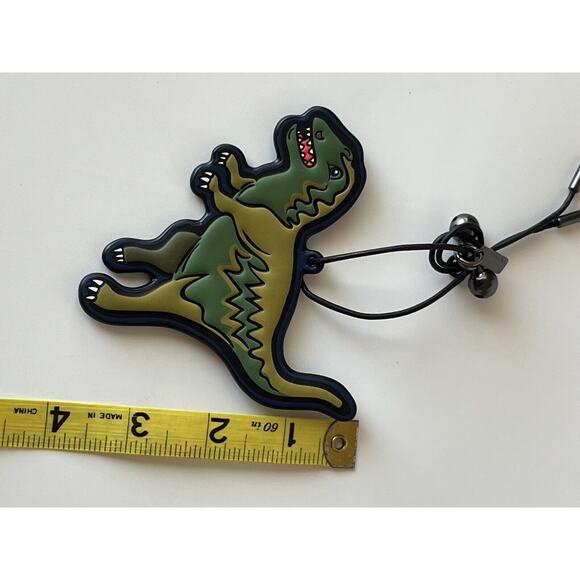 Coach 🦖Green Leather Rexy Dinosaur Key Fob Keychain Bag Charm RARE - Picture 4 of 4